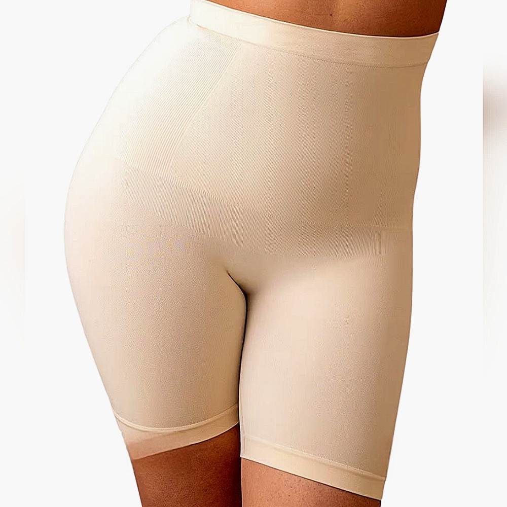 NWT Shapermint Essentials All Day Every Day High Waisted Shaper Shorts Nude M/L